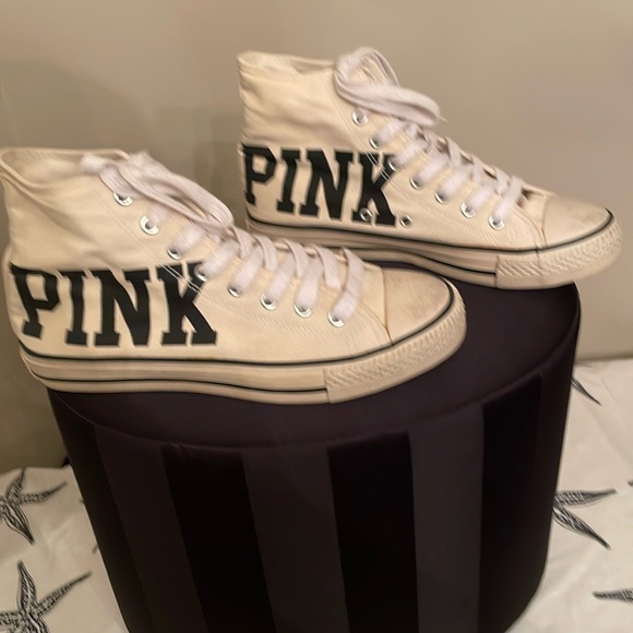 PINK Victoria's Secret Shoes - Very HTF VS Pink display tennis shoes high tops
